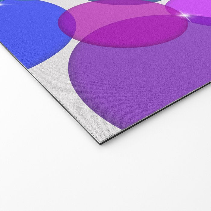 Translucent Rainbow Colored Circles with Sparkles - Multi Colored Welcome Mat Gallery Image 2