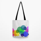 Translucent Rainbow Colored Circles with Sparkles - Multi Colored Tote Bag Gallery Image 2