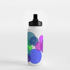 Translucent Rainbow Colored Circles with Sparkles - Multi Colored Water Bottle Gallery Image 2