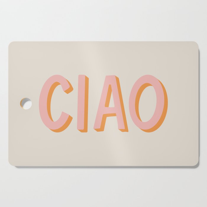 Ciao Hand Lettering Cutting Board Gallery Image 1