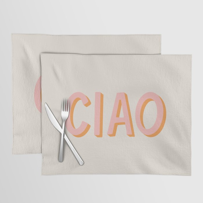 Ciao Hand Lettering Placemat Gallery Image 1