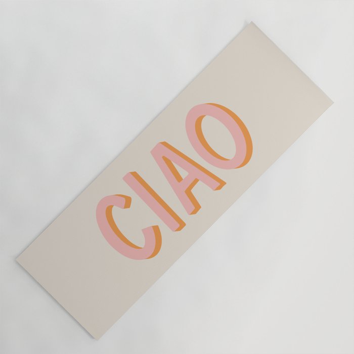 Ciao Hand Lettering Yoga Mat Gallery Image 1