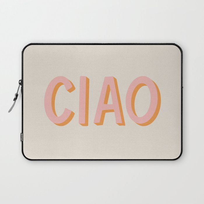 Ciao Hand Lettering Laptop Sleeve Gallery Image 1