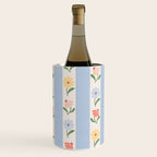 Sweet Floral Stripes - vintage blue Wine Chiller Gallery Image 2