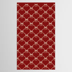 Bows & Ribbons Pattern XI Ruby Red Tablecloth Gallery Image 2