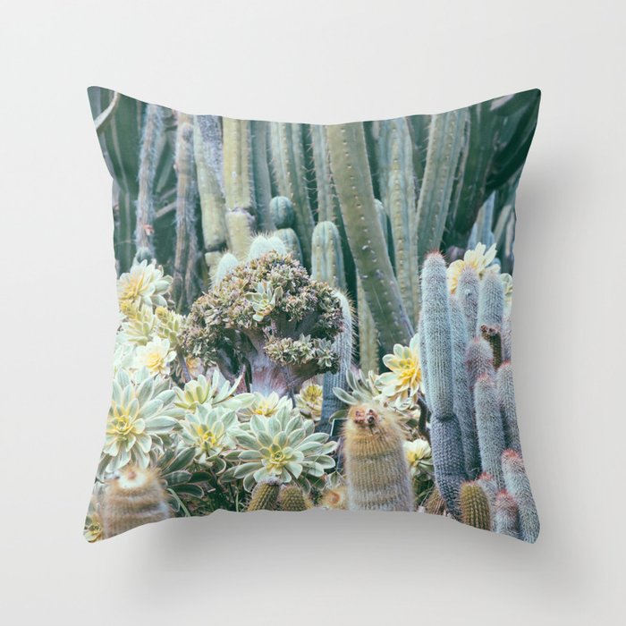 Cactus Garden #4 - Boho Botanical Throw Pillow Gallery Image 1