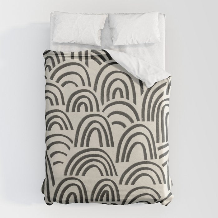Charcoal Arches #1 Duvet Cover Gallery Image 1