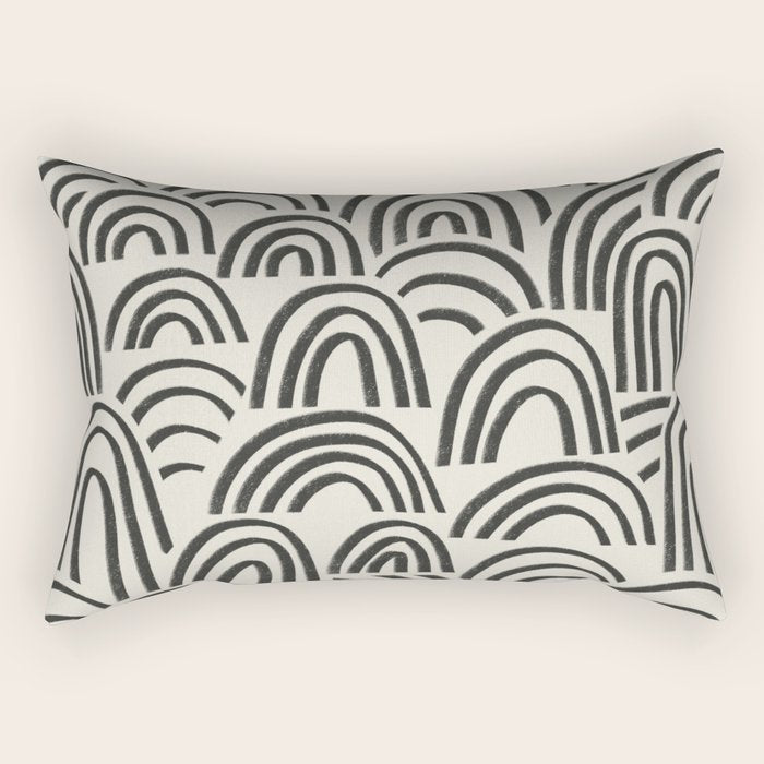 Charcoal Arches #1 Rectangular Pillow Gallery Image 1
