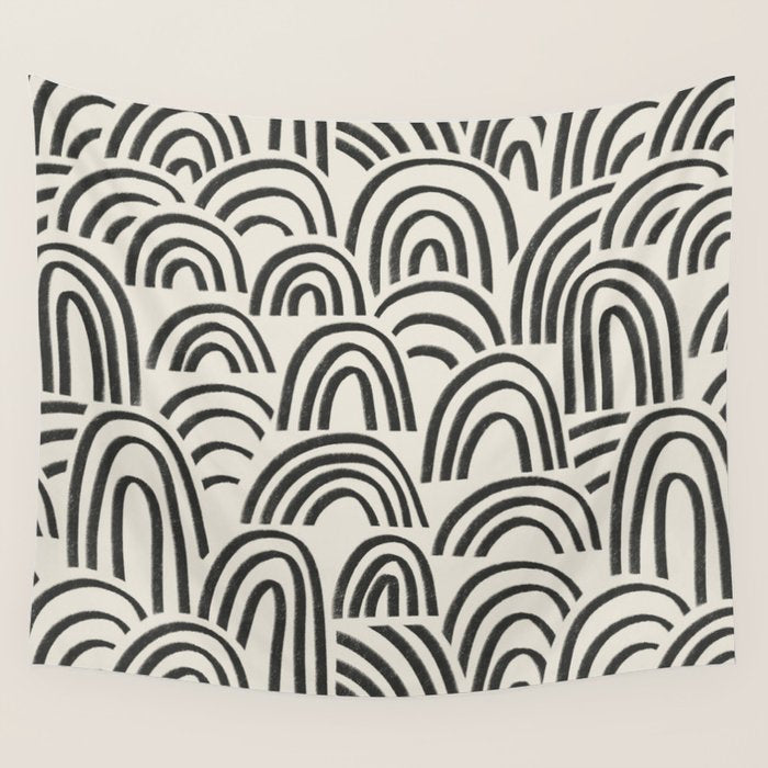 Charcoal Arches #1 Wall Tapestry Gallery Image 1