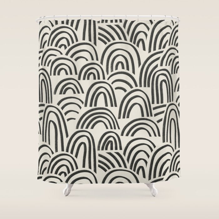 Charcoal Arches #1 Shower Curtain Gallery Image 1