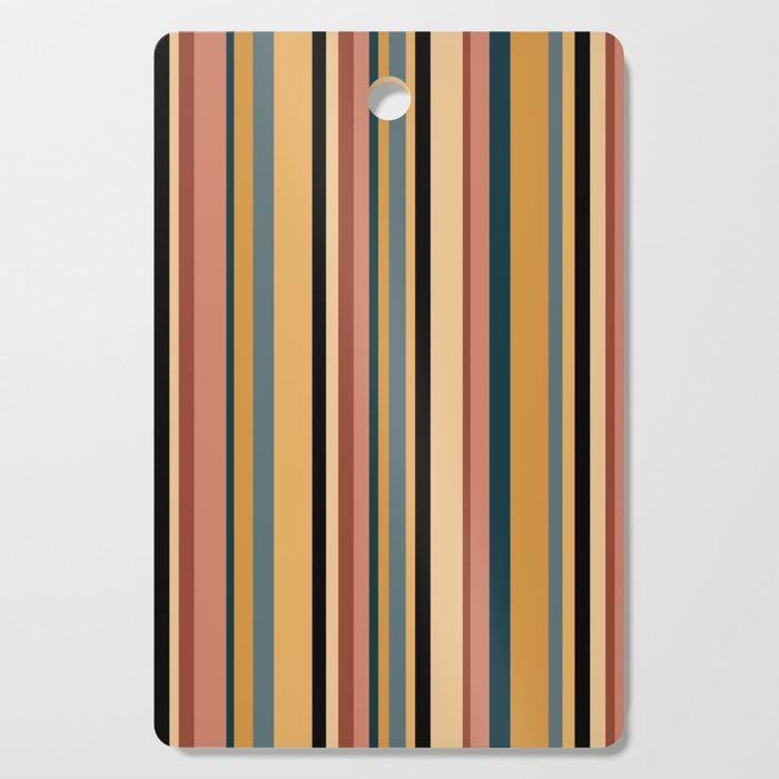 Classic Stripes X - Vintage Neutral Cutting Board Gallery Image 1
