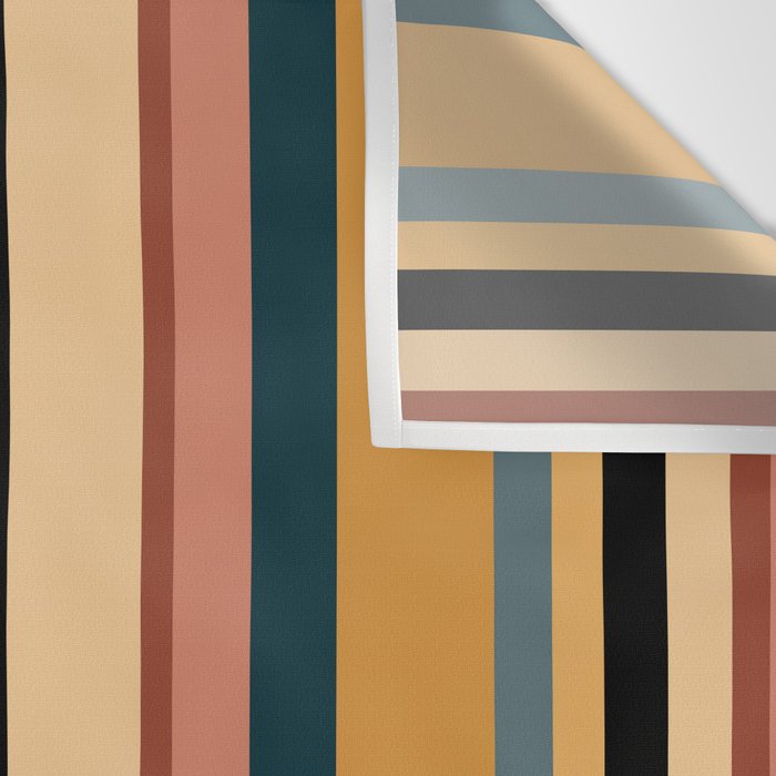 Classic Stripes X - Vintage Neutral Wall Tapestry Gallery Image 3