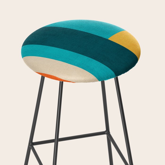 Modern Geometric Minimalist Artwork Stool Gallery Image 2