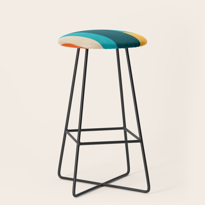 Modern Geometric Minimalist Artwork Stool Gallery Image 1