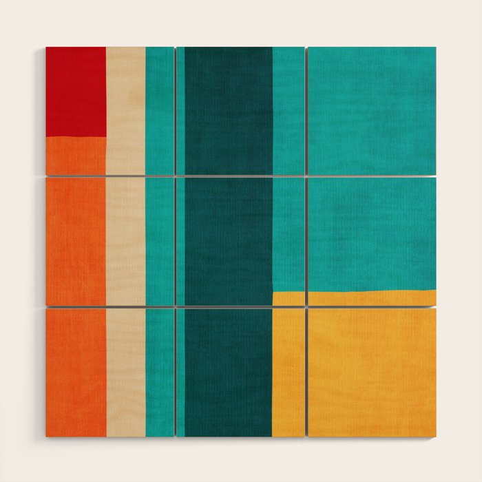 Modern Geometric Minimalist Artwork Wood Wall Art Gallery Image 1