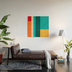 Modern Geometric Minimalist Artwork Wood Wall Art Gallery Image 2