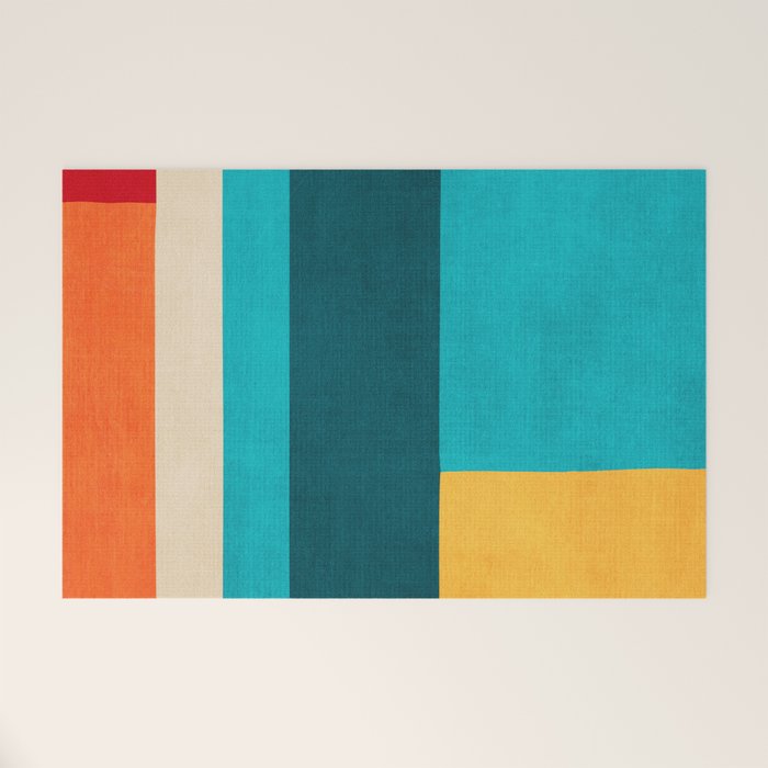 Modern Geometric Minimalist Artwork Welcome Mat Gallery Image 1