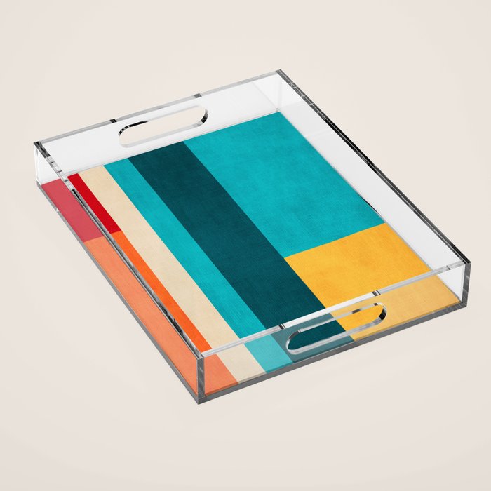 Modern Geometric Minimalist Artwork Acrylic Tray Gallery Image 1