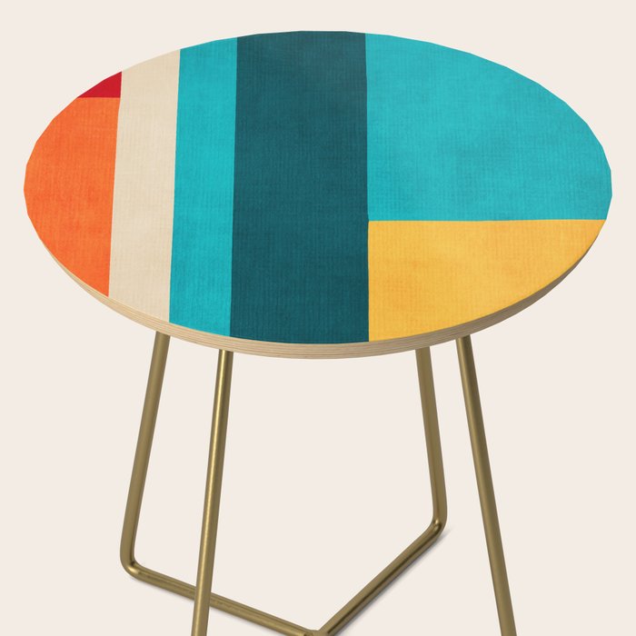 Modern Geometric Minimalist Artwork Side Table Gallery Image 2