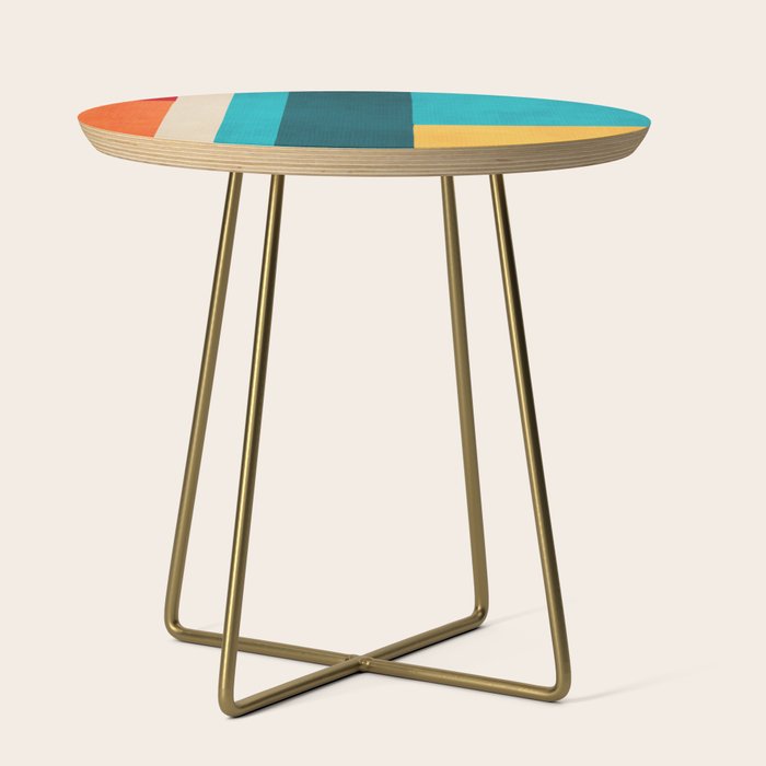 Modern Geometric Minimalist Artwork Side Table Gallery Image 1