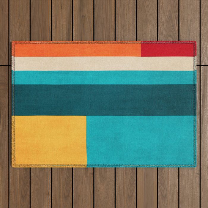 Modern Geometric Minimalist Artwork Outdoor Rug Gallery Image 1