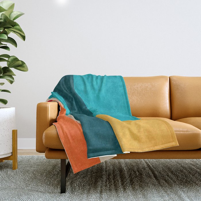 Modern Geometric Minimalist Artwork Throw Blanket Gallery Image 1