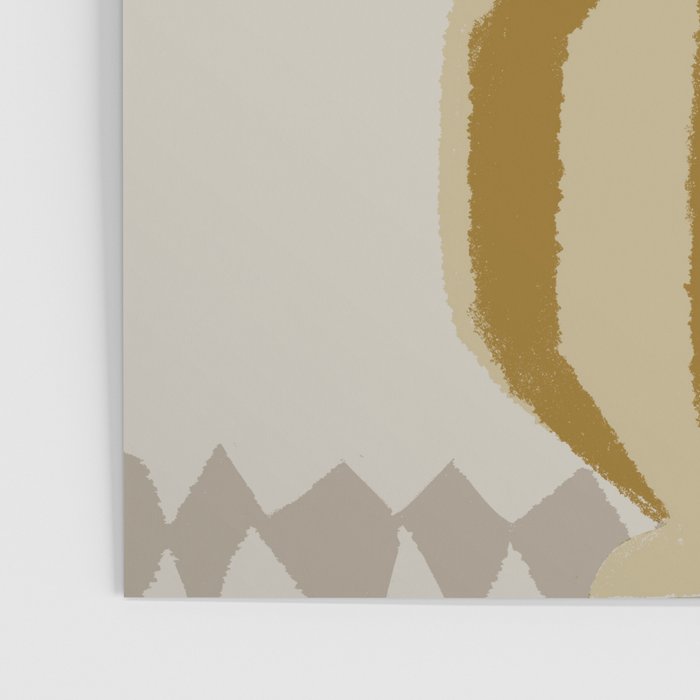 red flowers in a striped vase Poster Gallery Image 3