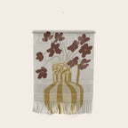 red flowers in a striped vase Wall Hanging Gallery Image 1