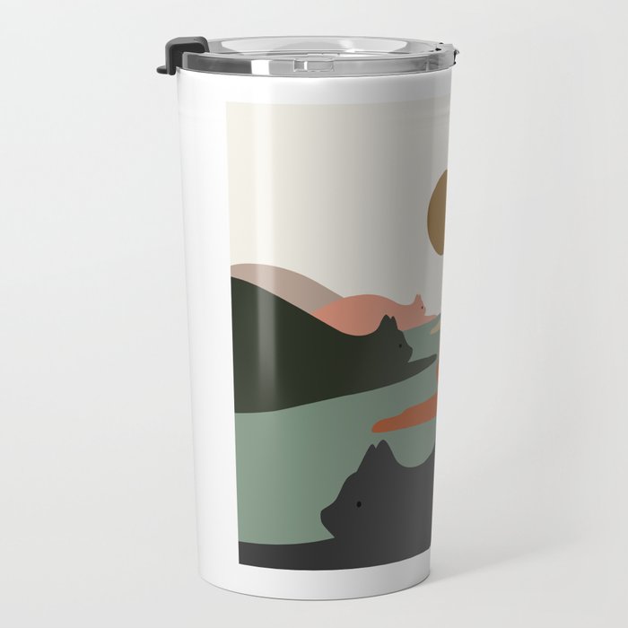 Cat Landscape 93 Travel Mug Gallery Image 3