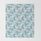 Cute mountains in clouds Throw Blanket Gallery Image 2