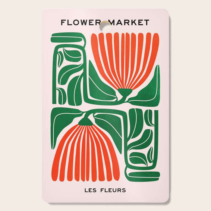 Pippin & Ferns: Les Fleurs | Flower Market 01 Cutting Board Gallery Image 1
