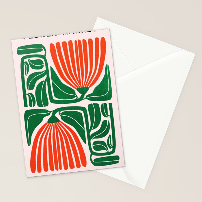 Pippin & Ferns: Les Fleurs | Flower Market 01 Stationery Card Gallery Image 2