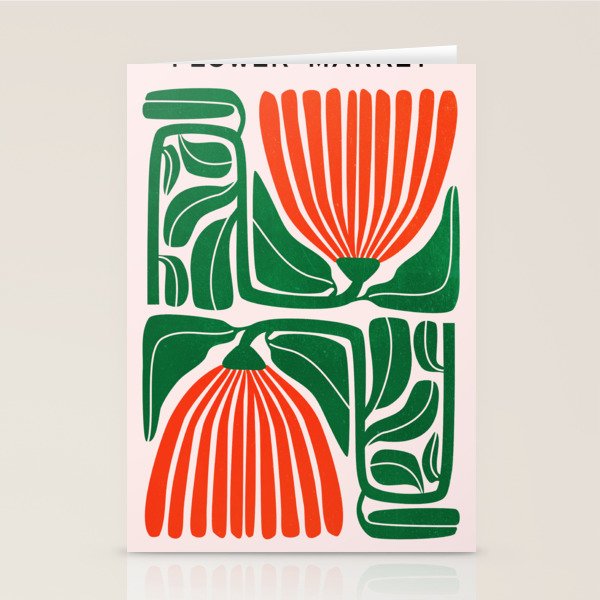 Pippin & Ferns: Les Fleurs | Flower Market 01 Stationery Card Gallery Image 1