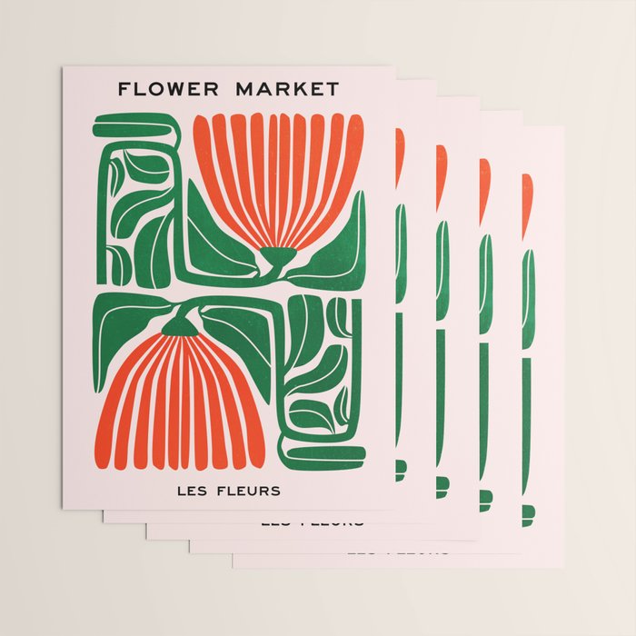 Pippin & Ferns: Les Fleurs | Flower Market 01 Wrapping Paper Gallery Image 3