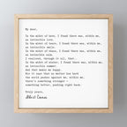 Albert Camus Quote - My Dear in the midst of hate I found Mini Art Print Gallery Image 1