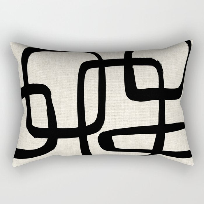 Retro Ink Rectangular Pillow Gallery Image 1