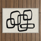 Retro Ink Outdoor Rug Gallery Image 1