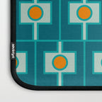 Mid Century Modern Rektangel Geometric Pattern Teal Aqua Orange Laptop Sleeve Gallery Image 3