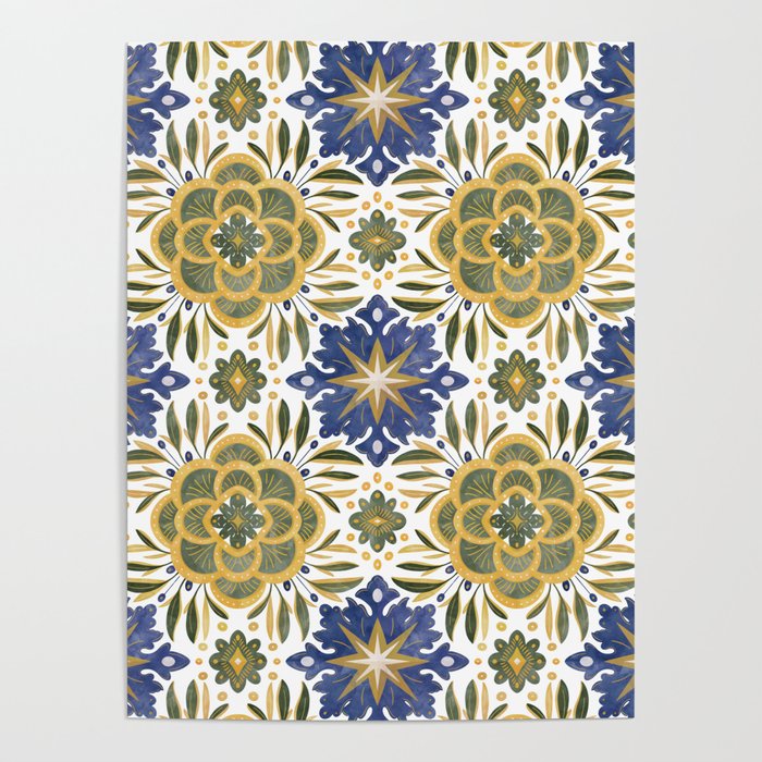 Tile floral nature Modern BY Poster Gallery Image 4