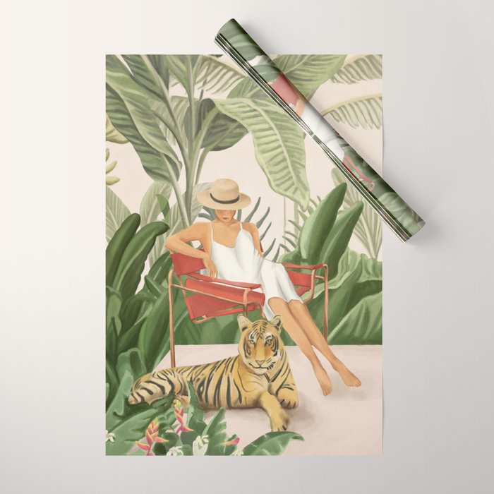 The Lady and the Tiger II Wrapping Paper Gallery Image 1