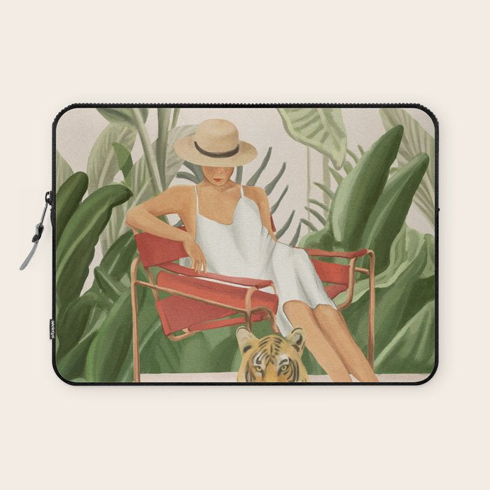 The Lady and the Tiger II Laptop Sleeve Gallery Image 1