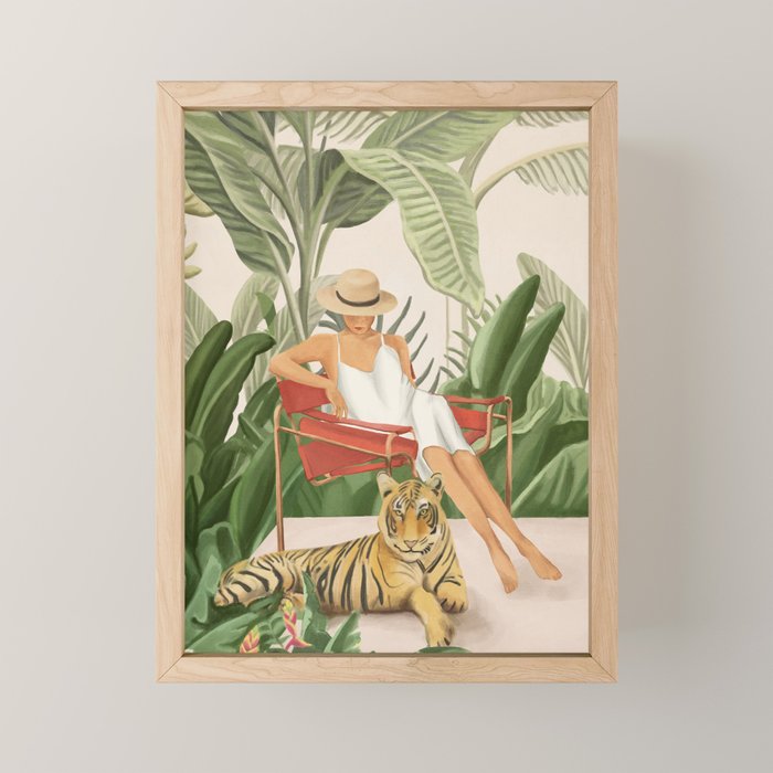 The Lady and the Tiger II Mini Art Print Gallery Image 1