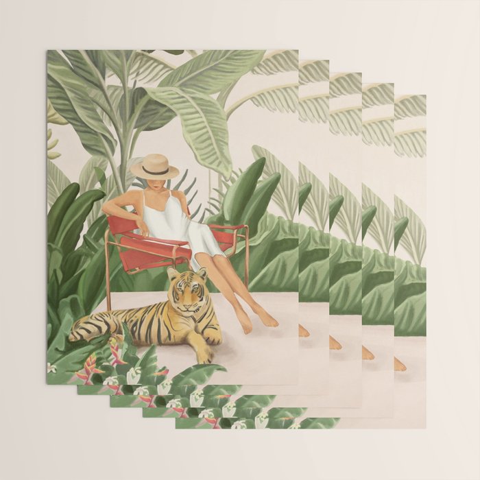 The Lady and the Tiger II Wrapping Paper Gallery Image 3