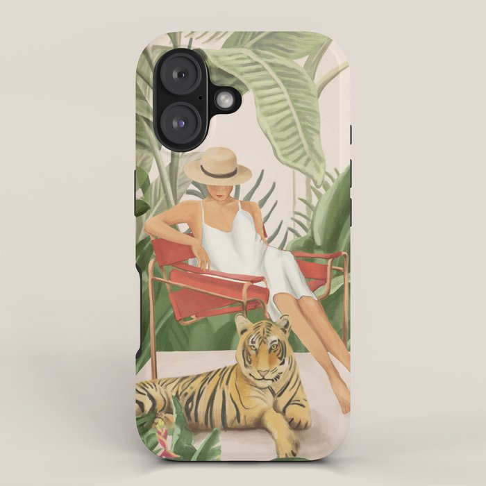 The Lady and the Tiger II iPhone Case Gallery Image 1