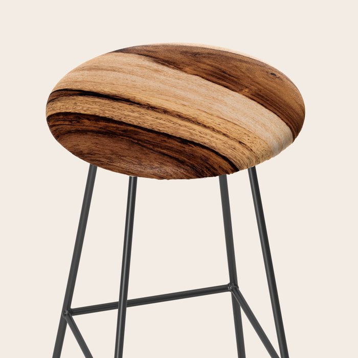 Sheesham Wood Grain Texture, Close Up Stool Gallery Image 2