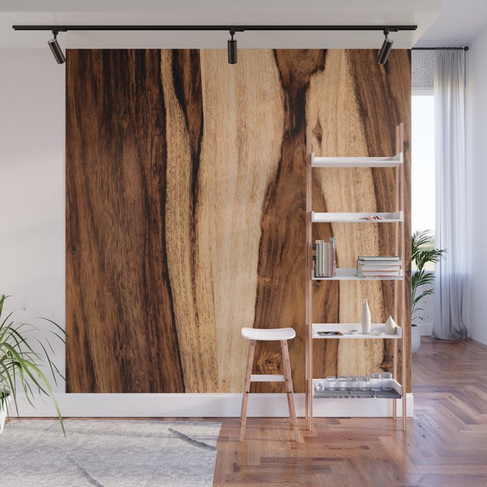 Sheesham Wood Grain Texture, Close Up Wall Mural Gallery Image 1