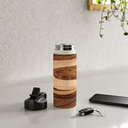Sheesham Wood Grain Texture, Close Up Water Bottle Gallery Image 4