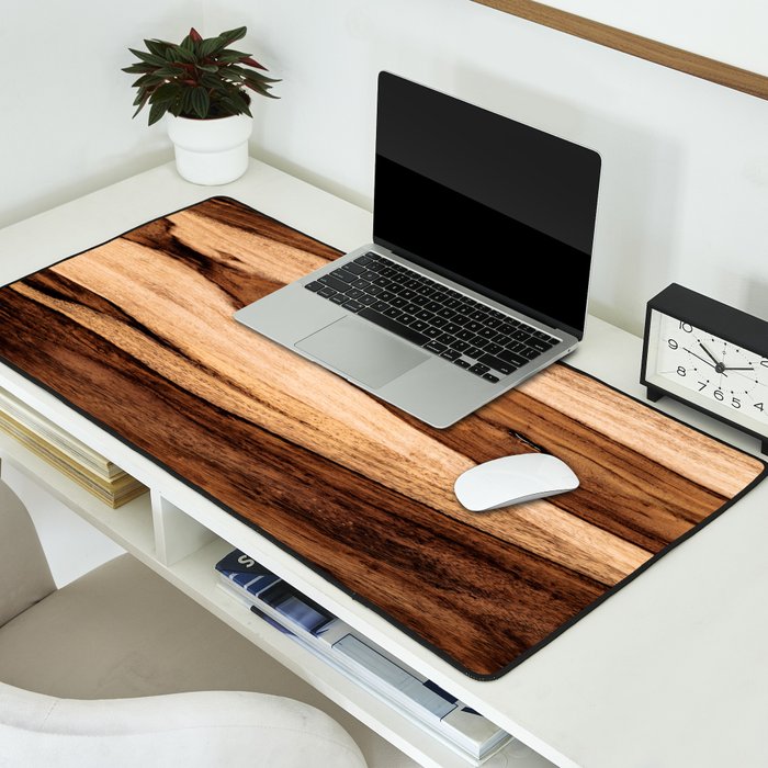 Sheesham Wood Grain Texture, Close Up Desk Mat Gallery Image 2