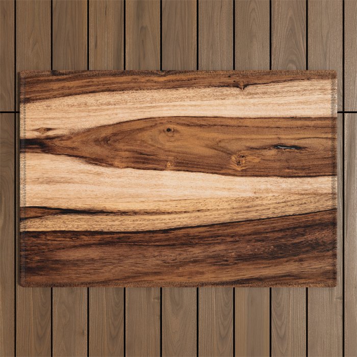 Sheesham Wood Grain Texture, Close Up Outdoor Rug Gallery Image 1