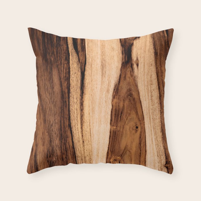 Sheesham Wood Grain Texture, Close Up Throw Pillow Gallery Image 6